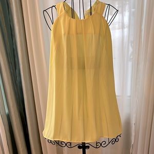 Violet & Claire Yellow Sleeveless Chiffon Blouse